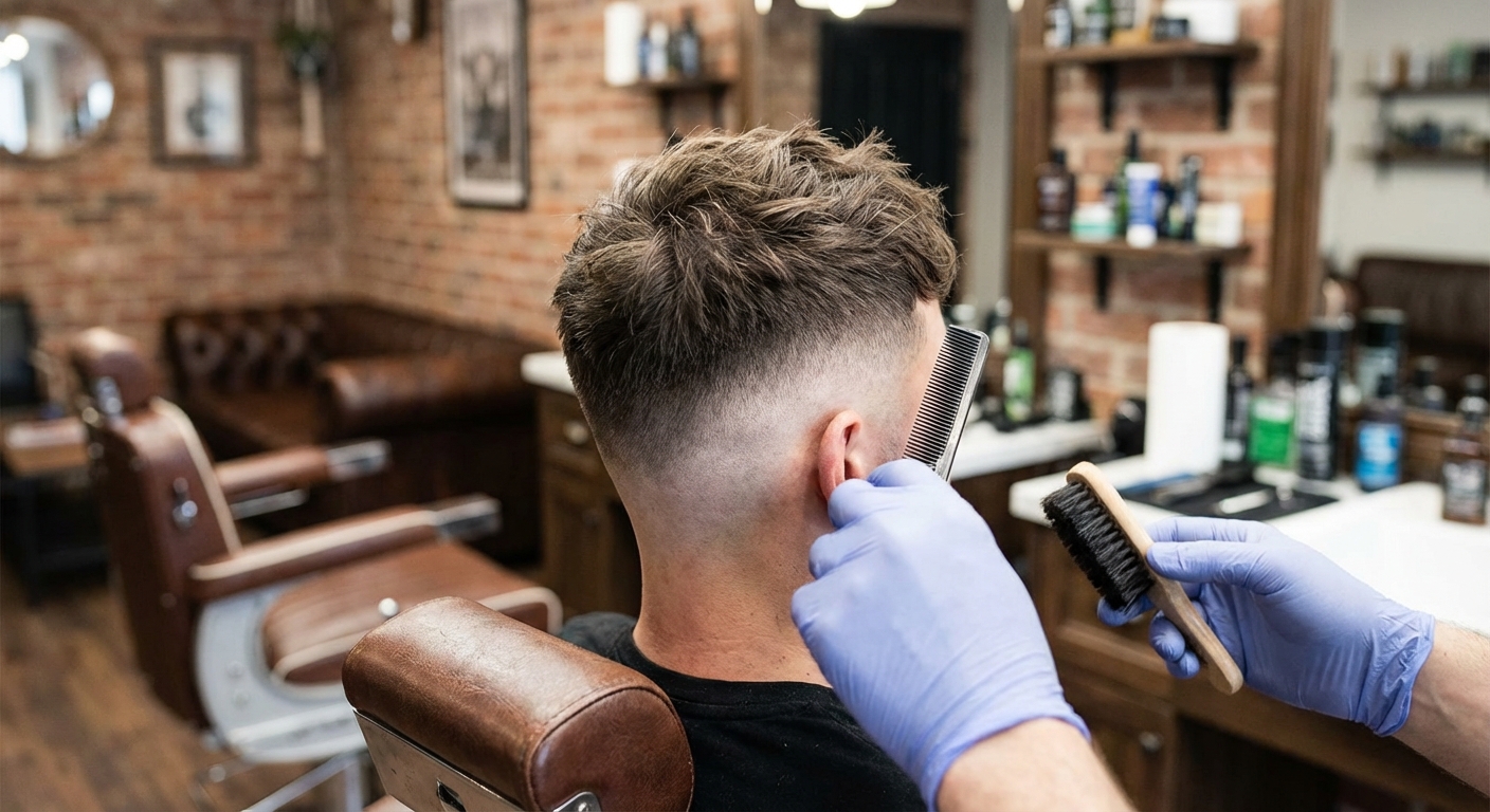 Coupe moderne tendance barbier Asnières